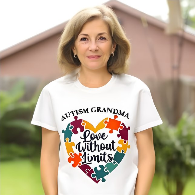 Unterstützung von Oma zur Sensibilisierung für Aut T-Shirt (Autism Awareness T-Shirt- Grandmother )