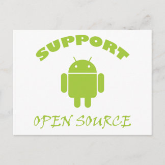 Unterstützung von Open Source Robot Postkarte