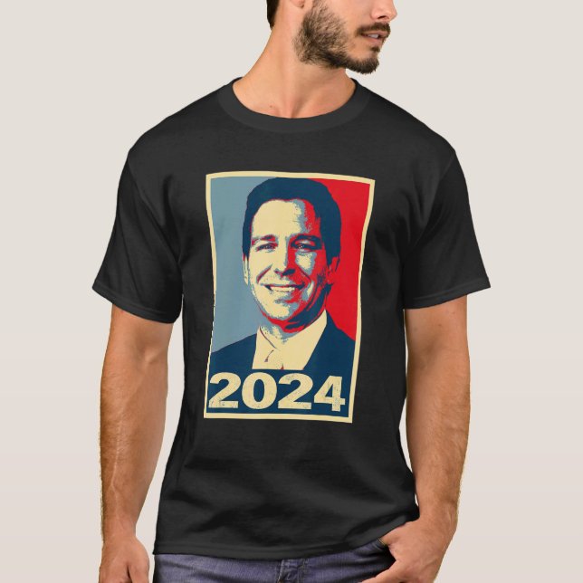 Unterstützung von Ron Desantis 2024 Ron Desantis T-Shirt (Vorderseite)
