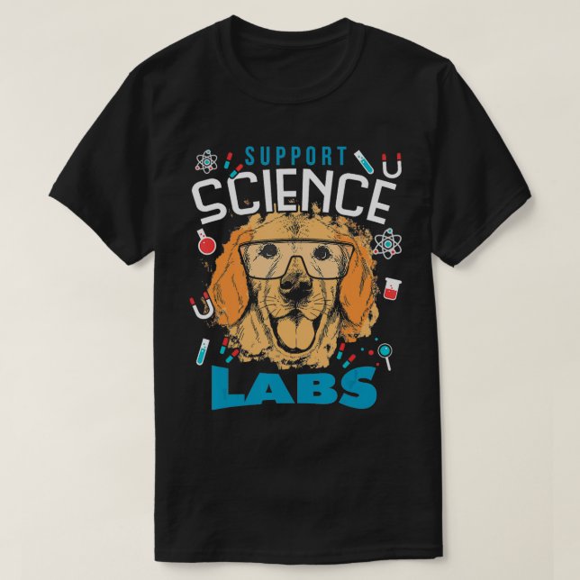 Unterstützung von Science Labradore Labrador Retri T-Shirt (Design vorne)