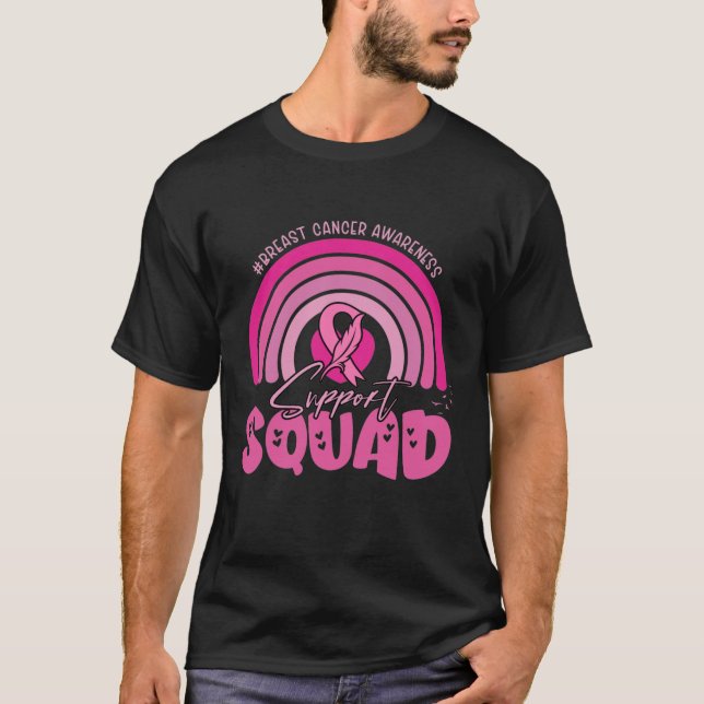 Unterstützung von Squad Brustkrebs Kämpfen, rosa K T-Shirt (Vorderseite)