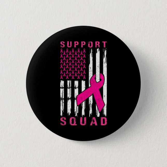 Unterstützung von Squad Brustkrebs - Pink Support  Button (Vorderseite)