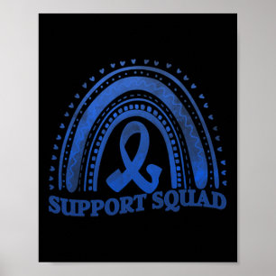Unterstützung von Squad Diabetes Awareness Blue Ri Poster