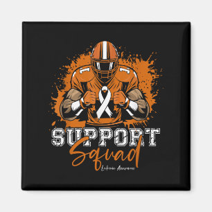 Unterstützung von Squad Football Orange Ribbon Leu Magnet