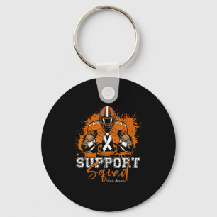 Unterstützung von Squad Football Orange Ribbon Leu Schlüsselanhänger