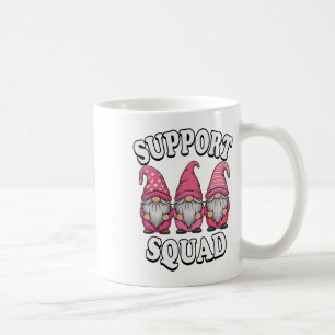 Unterstützung von Squad Gnome Trio Pink Brustkrebs Kaffeetasse