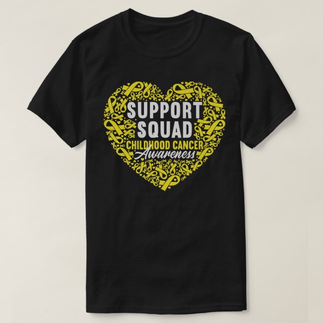 Unterstützung von Squad I Gold Awareness Ribbon I  T-Shirt (Design vorne)