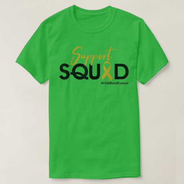 Unterstützung von Squad - Kindheitskrebs-Bewusstse T-Shirt (Design vorne)