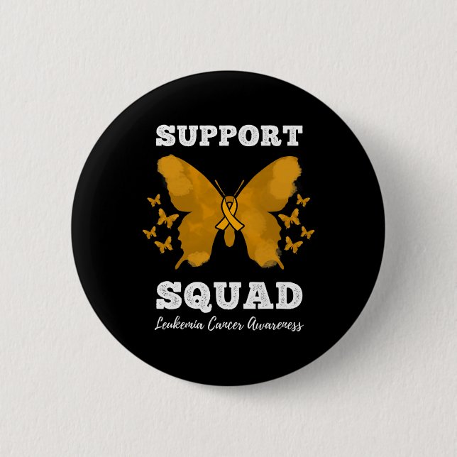 Unterstützung von Squad Leukämie Krebsbewusstsein  Button (Vorderseite)