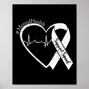 Unterstützung von Squad Mental Health Awareness Li Poster