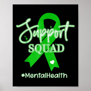 Unterstützung von Squad Mental Health Awareness Li Poster