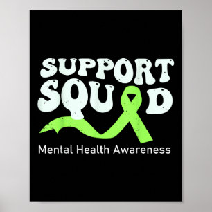 Unterstützung von Squad Mental Health Awareness Li Poster