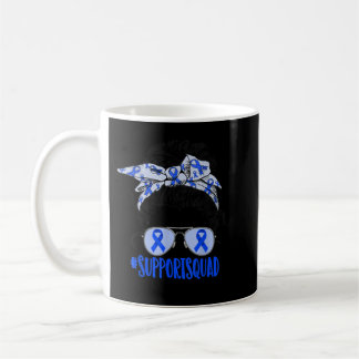 Unterstützung von Squad Messy Bun Blue Diabetes Aw Kaffeetasse