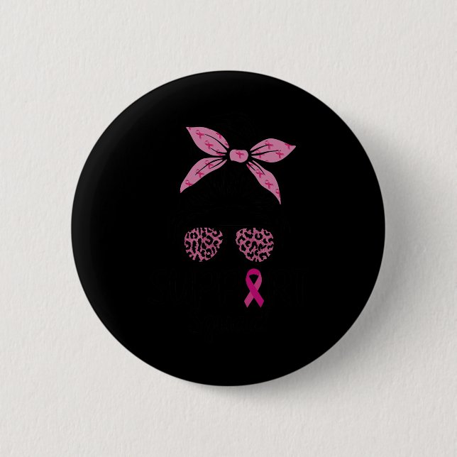 Unterstützung von Squad Messy Bun Leopard Pink Bru Button (Vorderseite)
