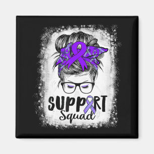 Unterstützung von Squad Messy Bun Lila Warriorepil Magnet