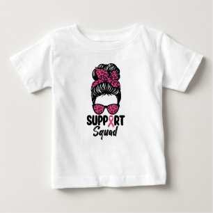 Unterstützung von Squad Messy Bun Pink Krieger Bru Baby T-shirt