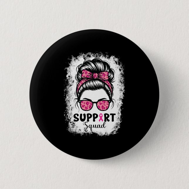 Unterstützung von Squad Messy Bun Pink Krieger Bru Button (Vorderseite)