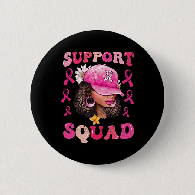 Unterstützung von Squad Messy Bun Pink Krieger Bru Button (Vorderseite)