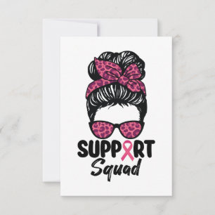 Unterstützung von Squad Messy Bun Pink Krieger Bru Dankeskarte