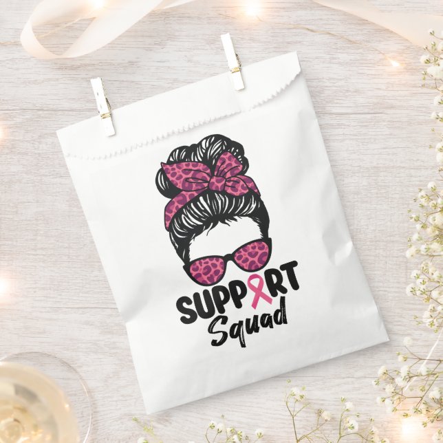 Unterstützung von Squad Messy Bun Pink Krieger Bru Geschenktütchen (Ausgeschnitten)