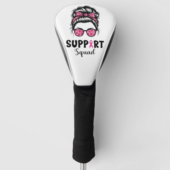 Unterstützung von Squad Messy Bun Pink Krieger Bru Golf Headcover (Vorderseite)
