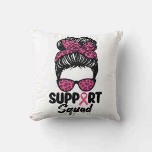 Unterstützung von Squad Messy Bun Pink Krieger Bru Kissen