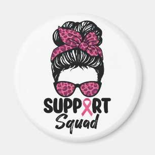 Unterstützung von Squad Messy Bun Pink Krieger Bru Magnet