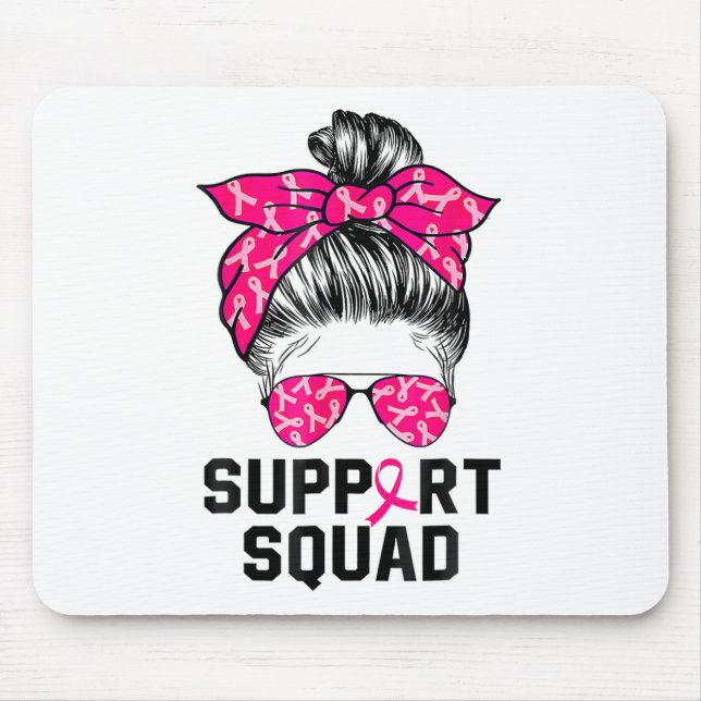 Unterstützung von Squad Messy Bun Pink Krieger Bru Mousepad (Vorne)
