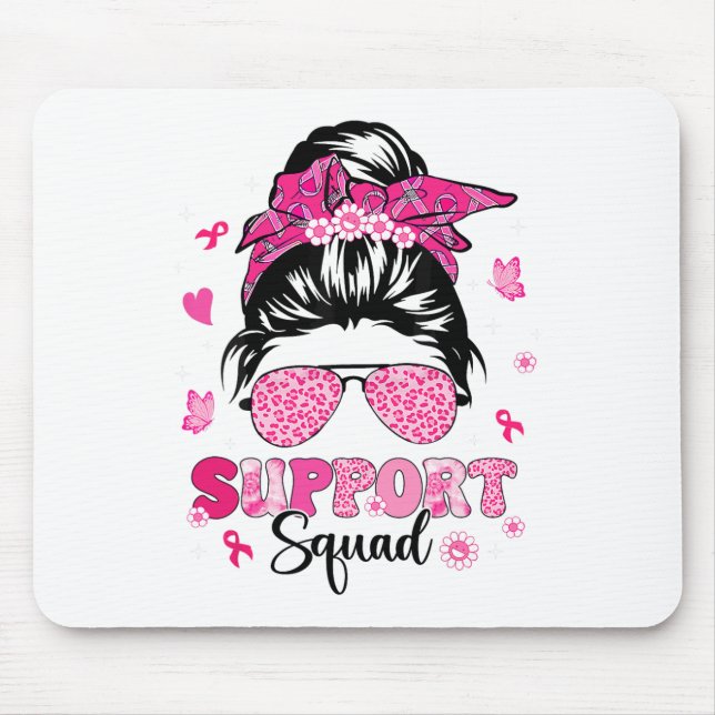 Unterstützung von Squad Messy Bun Pink Krieger Bru Mousepad (Vorne)