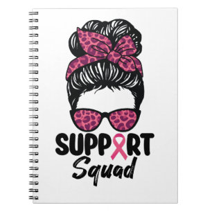 Unterstützung von Squad Messy Bun Pink Krieger Bru Notizblock