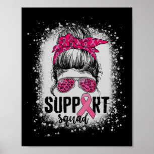 Unterstützung von Squad Messy Bun Pink Krieger Bru Poster