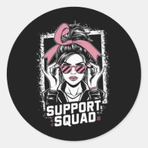 Unterstützung von Squad Messy Bun Pink Krieger Bru