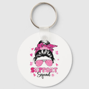 Unterstützung von Squad Messy Bun Pink Krieger Bru Schlüsselanhänger
