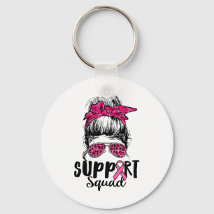 Unterstützung von Squad Messy Bun Pink Krieger Bru Schlüsselanhänger