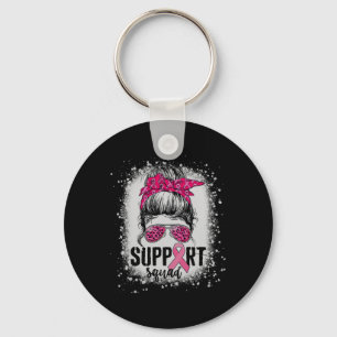 Unterstützung von Squad Messy Bun Pink Krieger Bru Schlüsselanhänger