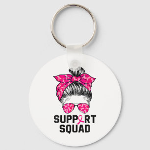 Unterstützung von Squad Messy Bun Pink Krieger Bru Schlüsselanhänger
