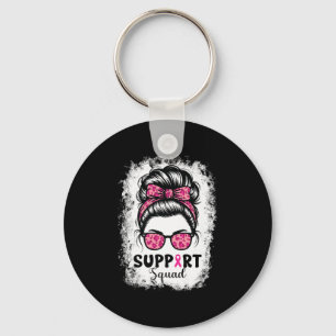 Unterstützung von Squad Messy Bun Pink Krieger Bru Schlüsselanhänger