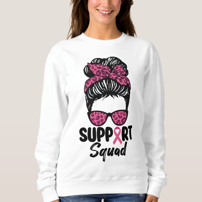 Unterstützung von Squad Messy Bun Pink Krieger Bru Sweatshirt (Vorderseite)