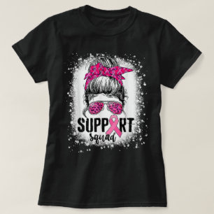 Unterstützung von Squad Messy Bun Pink Krieger Bru T-Shirt