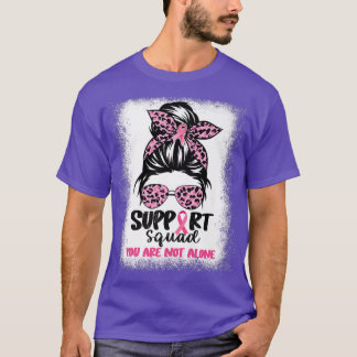 Unterstützung von Squad Messy Bun Pink Krieger Bru T-Shirt