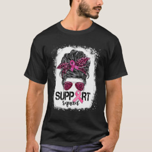 Unterstützung von Squad Messy Bun Pink Krieger Bru T-Shirt
