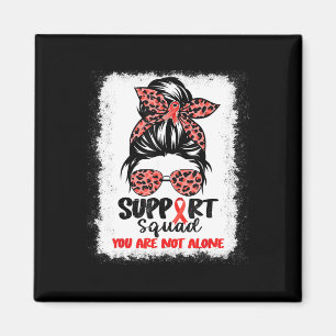 Unterstützung von Squad Messy Bun Red Warrior Bloo Magnet