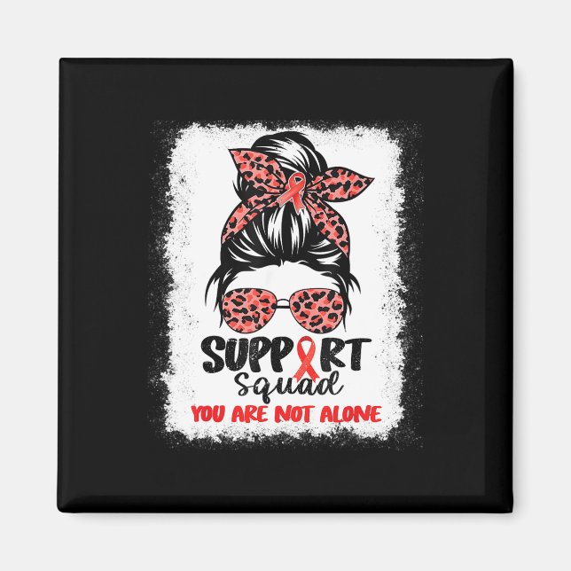 Unterstützung von Squad Messy Bun Red Warrior Bloo Magnet (Vorne)