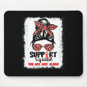 Unterstützung von Squad Messy Bun Red Warrior Bloo Mousepad
