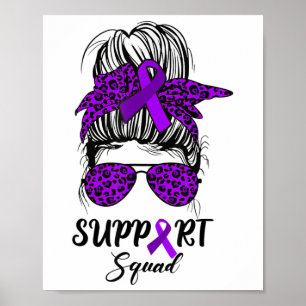 Unterstützung von Squad Messy Bun Warrior Heimerhe Poster