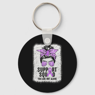 Unterstützung von Squad Messy Bun Warrior Lila Epi Schlüsselanhänger
