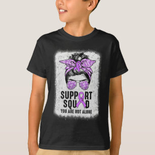 Unterstützung von Squad Messy Bun Warrior Lila Epi T-Shirt