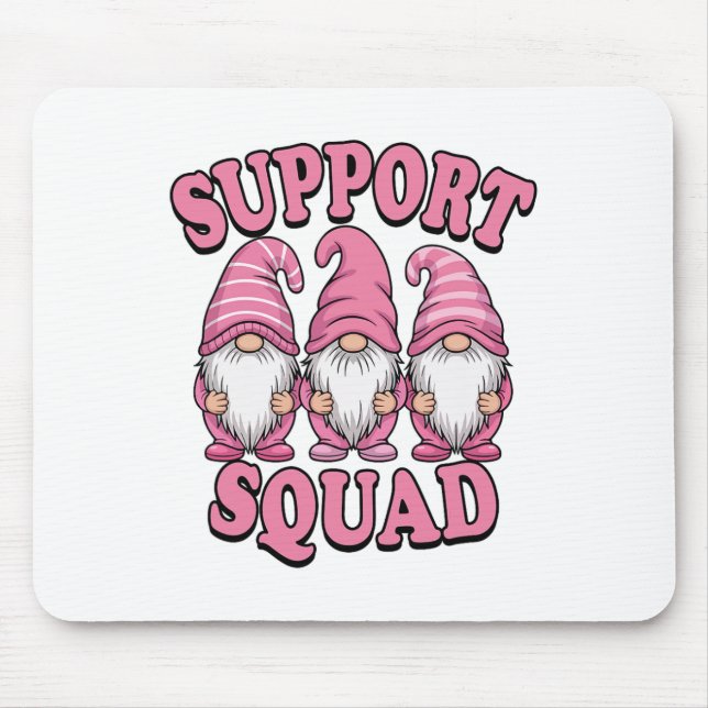 Unterstützung von Squad Niedlich rosa Gnome Brustk Mousepad (Vorne)