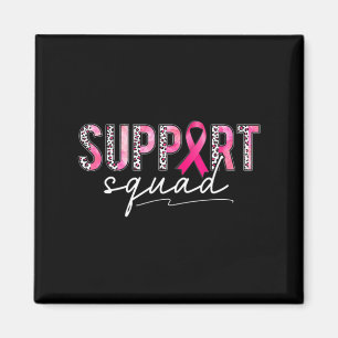 Unterstützung von Squad Pink Leopard Ribbon Breast Magnet
