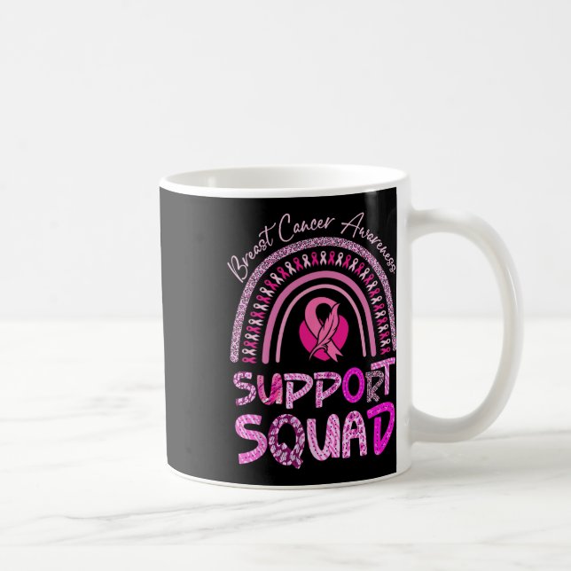 Unterstützung von Squad Pink Rainbow Leopard Brust Kaffeetasse (Rechts)